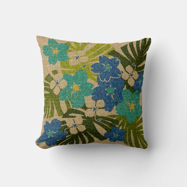 Limahuli Garden Hawaiian Blommigt Square Pillows Kudde (Framsida)