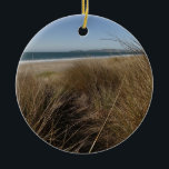 Limantour Beach at Point Reyes National Seashore I Julgransprydnad Keramik<br><div class="desc">Vi besökte Point Reyes nationella kustland vid en tidpunkt då vi hade stränderna och spåren till största delen för oss själva (utom för djurlivet!). Här är en bild i Kalifornien kusten från Limantour Beach på en solig men vindyr dag. Likaledes med tapet i widescreenformat "Limantour Beach at Point Reyes I"...</div>