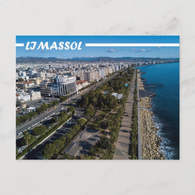 Limassol City Cypern Vykort (Framsida)