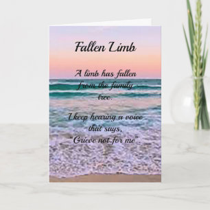 "Limb Fallen" Sympathy Note Card Anteckningskort