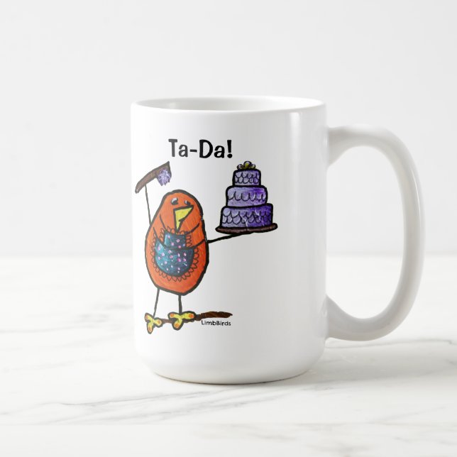 LimbBirds svart 15 uns Ringermugg Mugg (Höger)