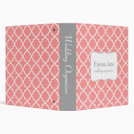 Limbindning för Quatrefoil mönsterpersonlig, rosa