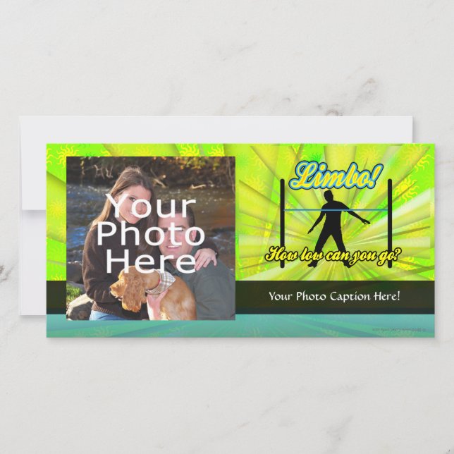 Limbo, färgat nyon Party-fotokort (Framsida)