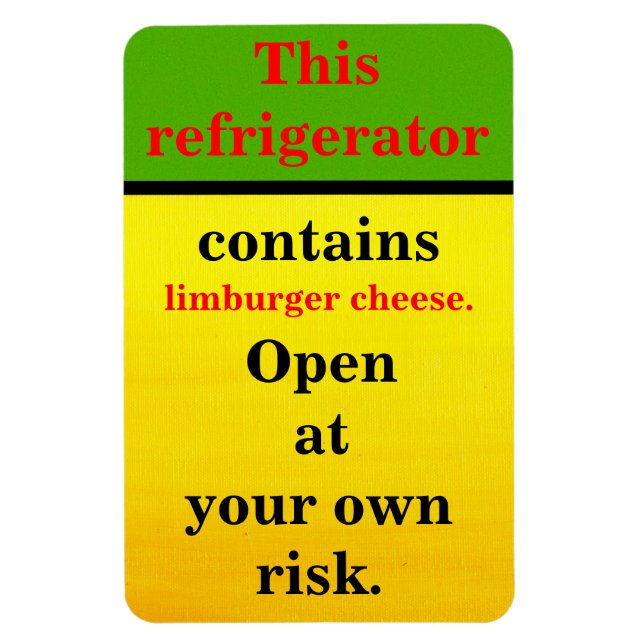 Limburger Cheese Magnet (Vertikal)