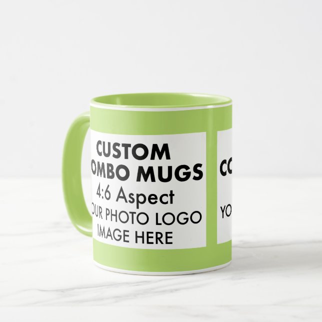 Lime 4:6 Landskap 2 x Fotoram Custom Combo Mugg (Framsida vänster)