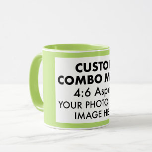 Lime 4:6 Landskapsfotomontage Anpassad Combo Mugg
