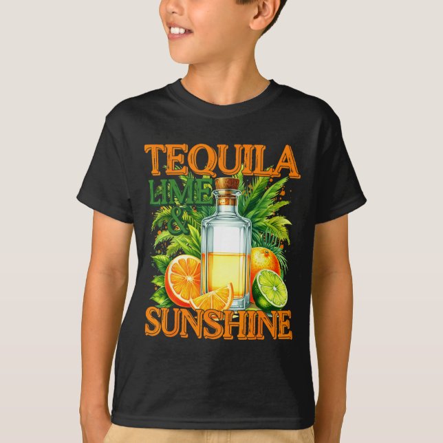 Lime &amp; solsken cinco de mayo dricker roligt t shirt (Framsida)