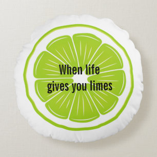 Lime and Margarita Design Rund Kudde