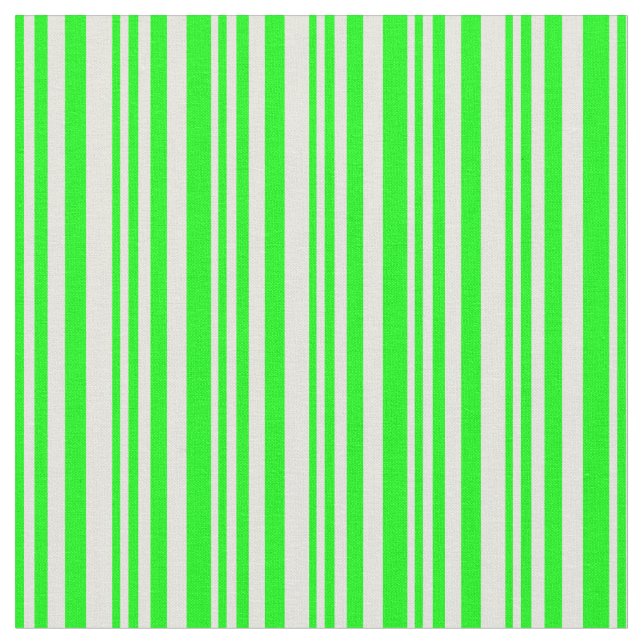 Lime & Beige Mönster Tyg (Närbild)