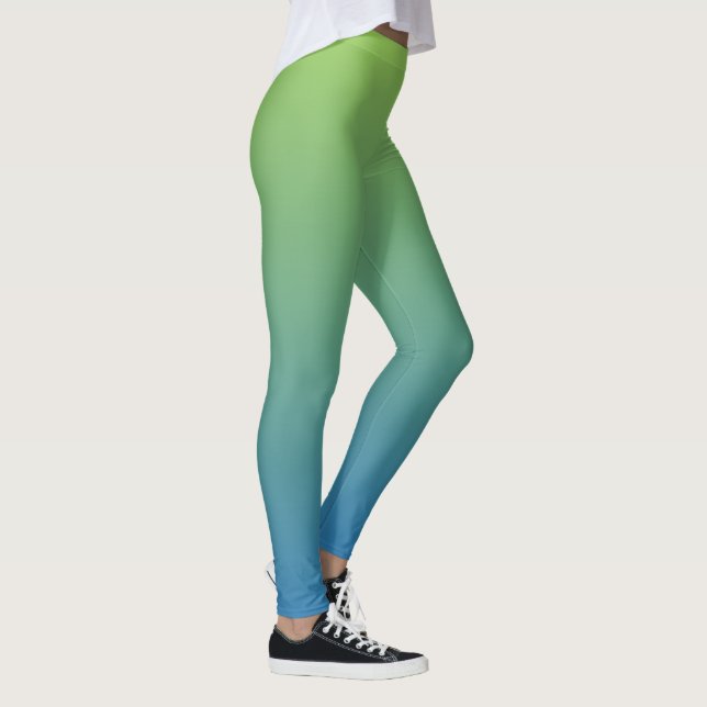 Lime - Blå Gradientleggings Leggings (Höger)