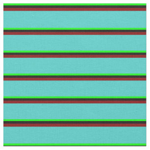 Lime, Black, Maroon och Turquise Rand Tyg