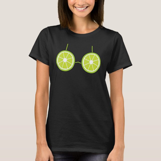 Lime Bra Costume Fruit Halloween T Shirt (Framsida)