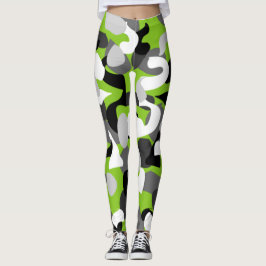 LIME CAMO LEGGINGS
