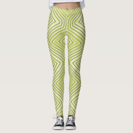 Lime chavron zigzag "Ratti_Kreativ_Arts" Leggings