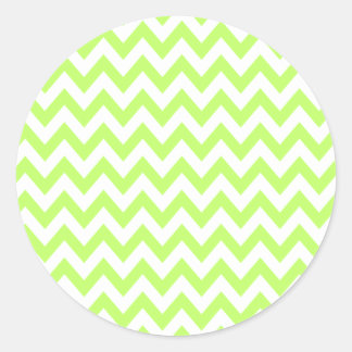 Lime Chevron Stickers Runt Klistermärke