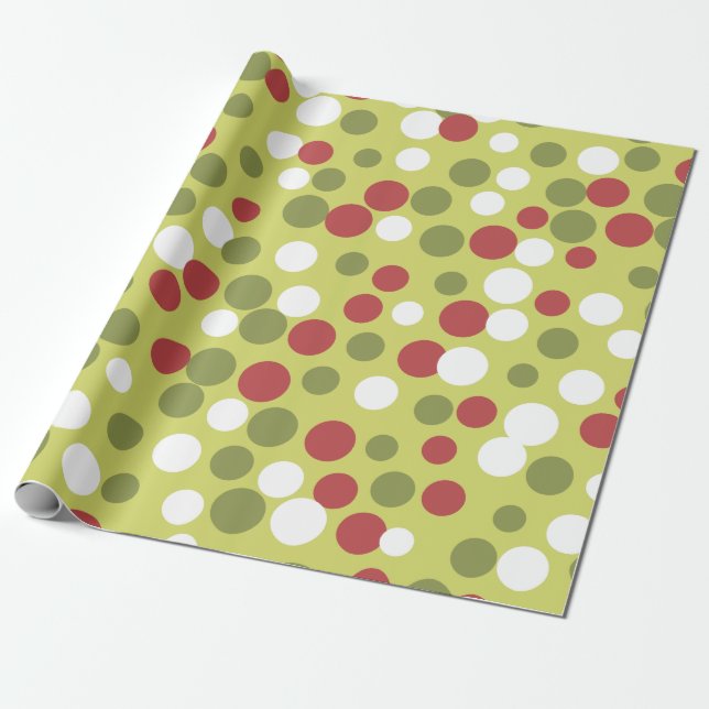 Lime Christmas Prickar Presentpapper (Utrullad)