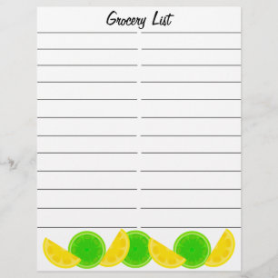Lime Citron Matvarukollisionslista Reklamblad