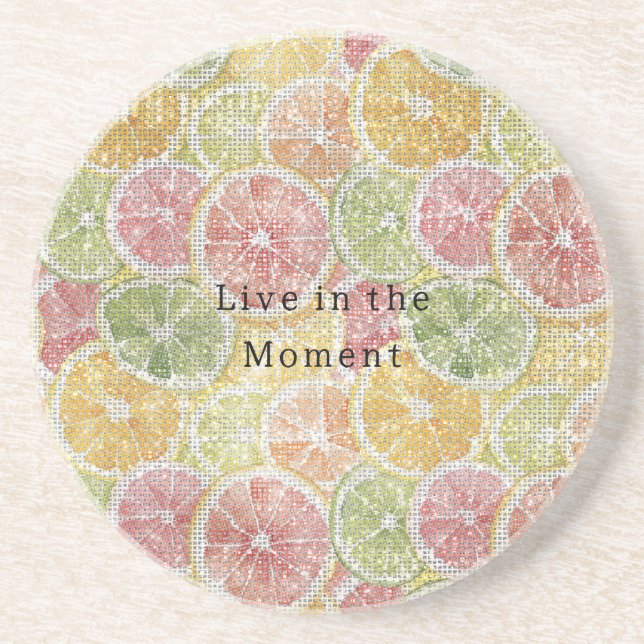 Lime Citron Orange Grapefrukt Frukt Glans  Underlägg (Framsidan)