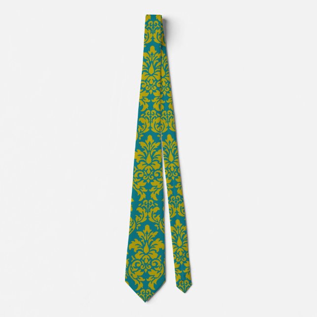 Lime Damask Tie Slips (Framsida)