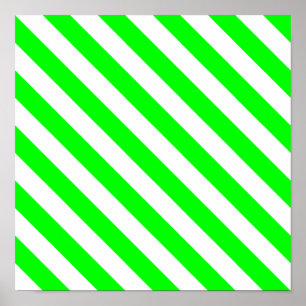 Lime Diagonal Rand Poster