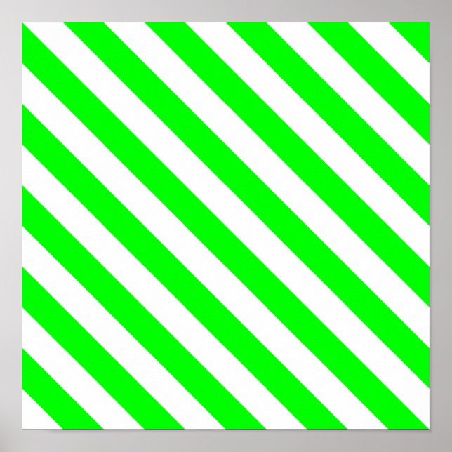 Lime Diagonal Rand Poster (Framsidan)