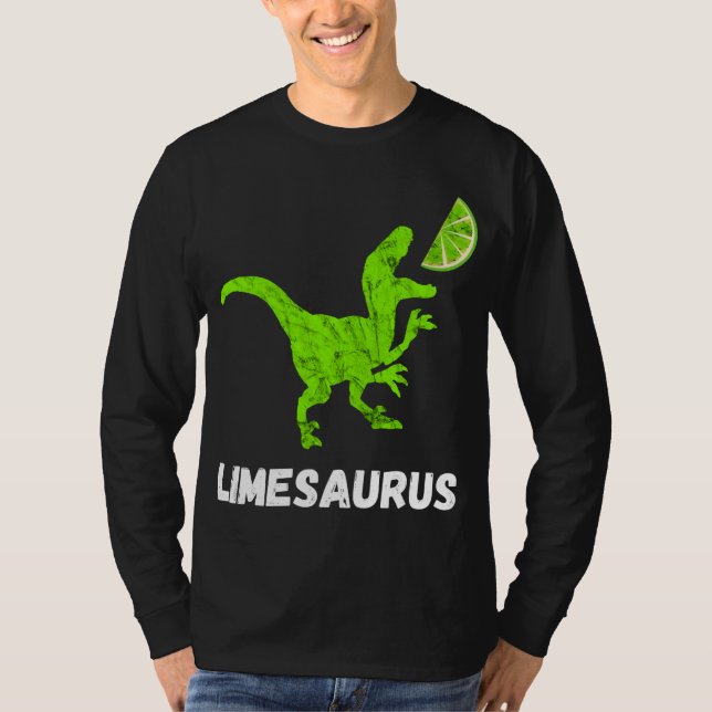 Lime Dinosaurs Lemon Fruit Lemonade Cocktail Dino T Shirt (Framsida)