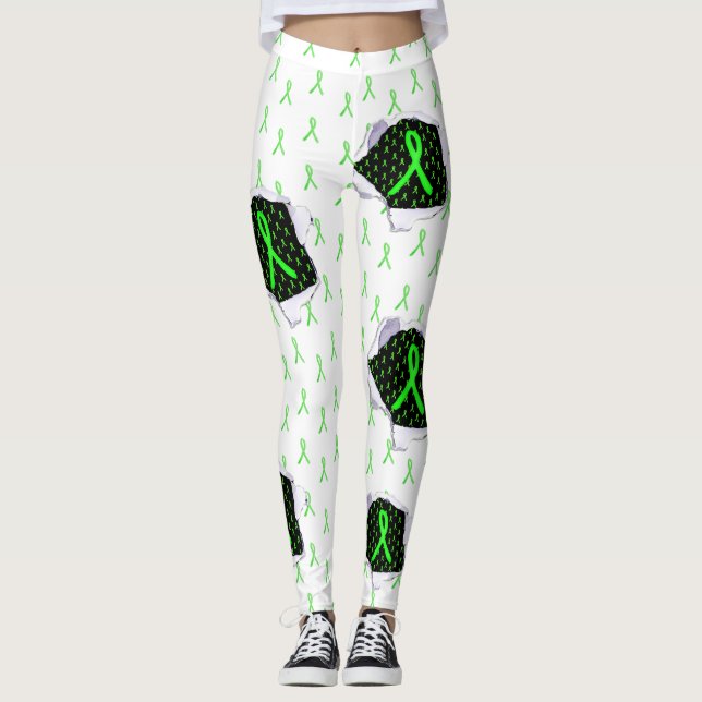 Lime Disease-medvetandesnören Leggings (Framsida)