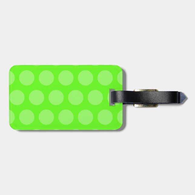 Lime Dots Bagagebricka (Baksida Vågrät)