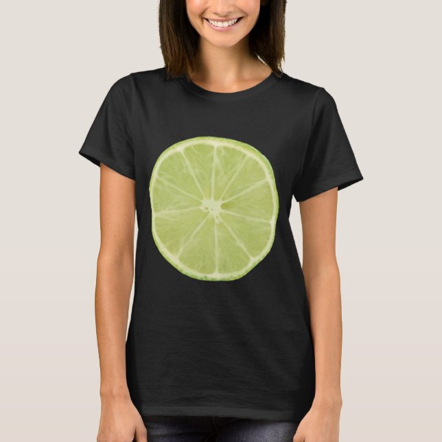 Lime Easy FUNNY Matching Halloween Costume Fruits T Shirt (Framsida)