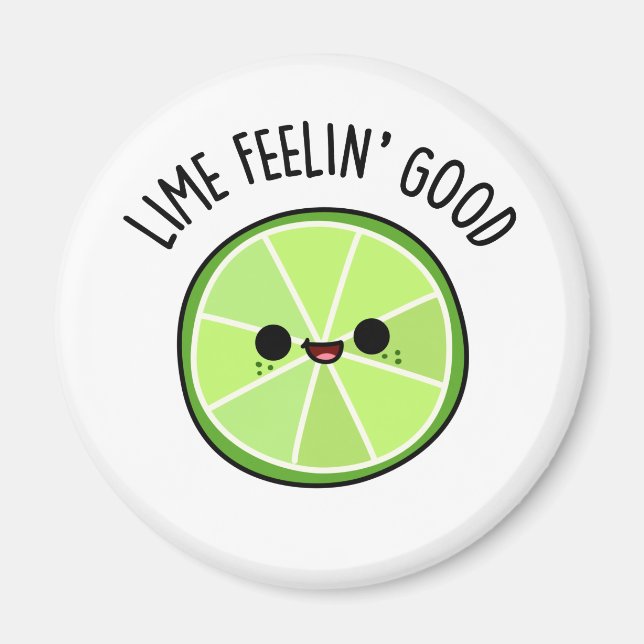 Lime Feeling Bra Funny Citrus Lime Pun Magnet (Framsidan)