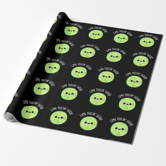 Lime Feeling Bra Funny Citrus Lime Pun Mörk BG Presentpapper (Utrullad)