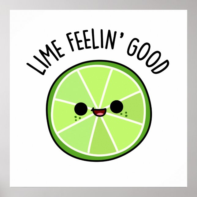 Lime Feeling Bra Funny Citrus Lime Pun Poster (Framsidan)
