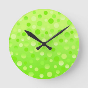 Lime Fizz-klocka runt Rund Klocka