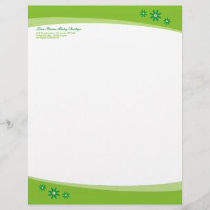 Lime Flower Letterhead Brevhuvud