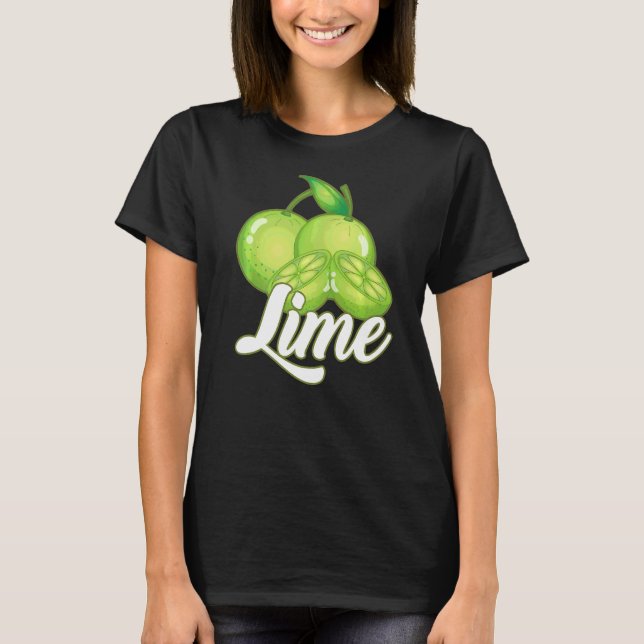 Lime Fruit Citrus Lime Barista T Shirt (Framsida)