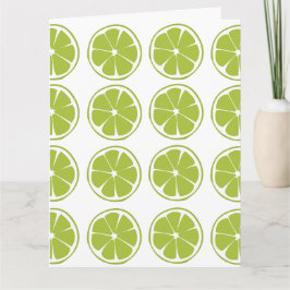 Lime Fruit Grönt Lime Mönster Kort