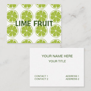 Lime Fruit Grönt Lime Mönster Visitkort