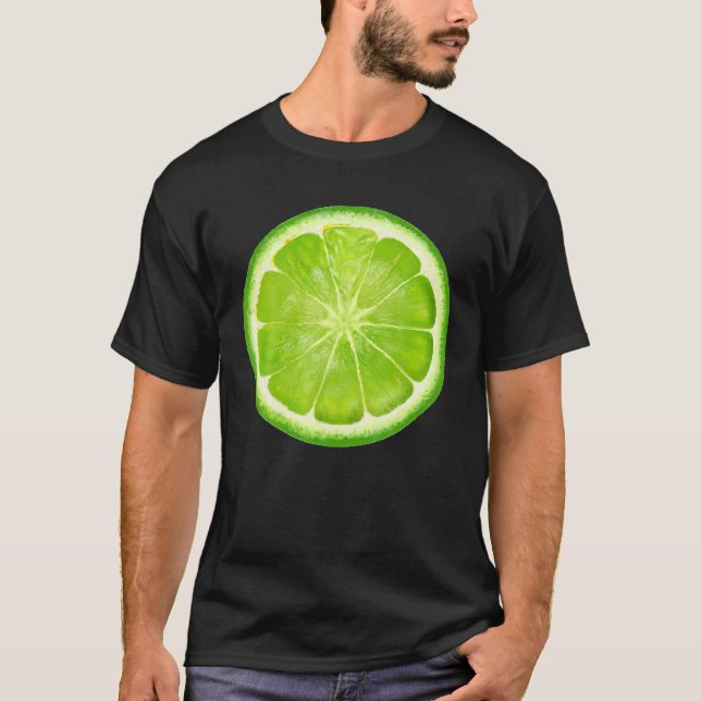 Lime Fruit Group Costume Funny Halloween Party T Shirt (Framsida)