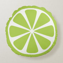 Lime Frukt Skiva Grön Rund Kuddvar
