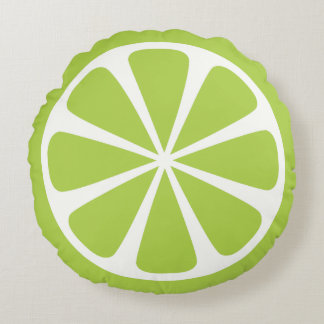 Lime Frukt Skiva Grön Rund Kuddvar Kudde