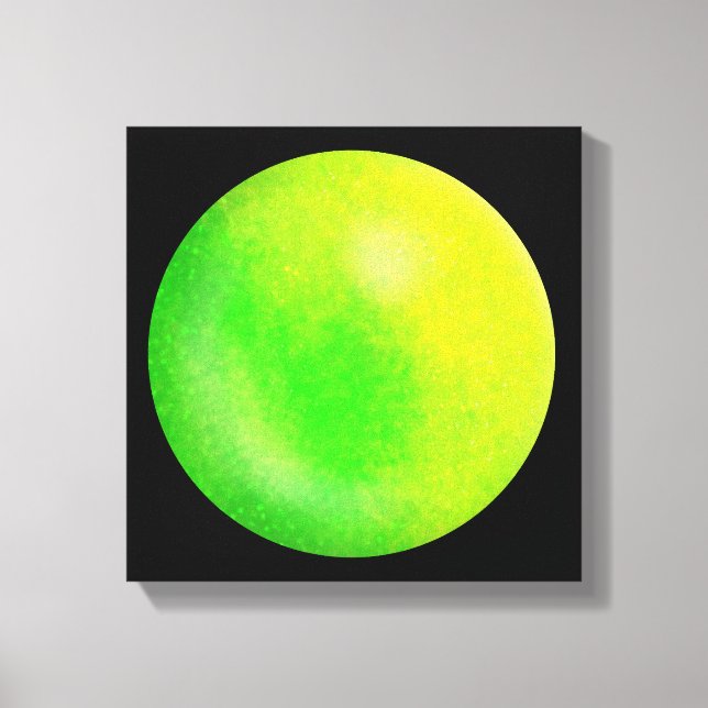 Lime Galaxy Orb - Kanvastryck av kalk och neon-Grö (Framsida)