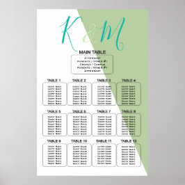 Lime Geometric Magnificent Minimalist Bröllop Poster