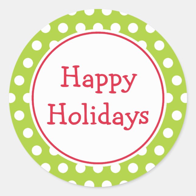 Lime Glad helg Stickers Runt Klistermärke (Framsida)
