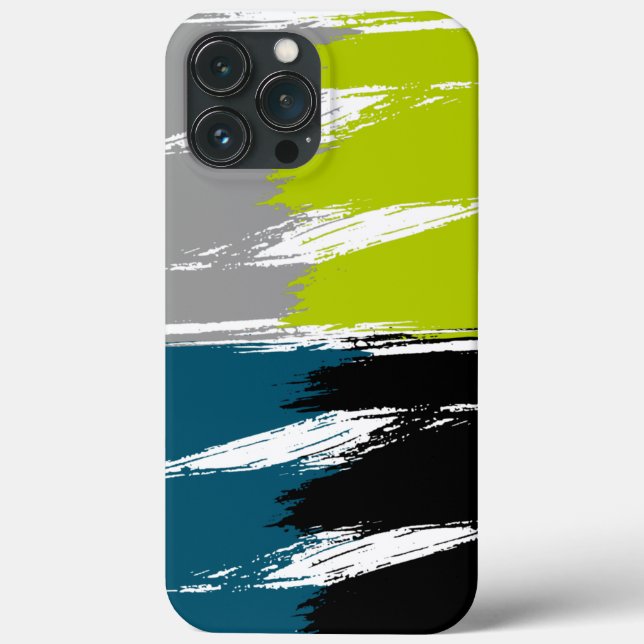 Lime Grått Black White Ming Push Stroke Paint (Baksida)