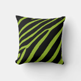 Lime gree Zebra tryck Kudde