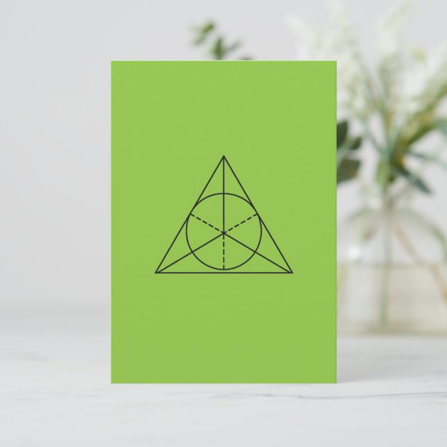 Lime Green Abstract Wallpaper | Minimal Design Tilläggskort (Stående Fram)