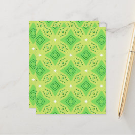 Lime Green Abstrakt Mönster 12.0 Skrapbok Papper