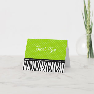 Lime Green and Black Zebra Polka Dot Tack Kort