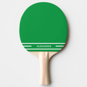 Lime Green and White Ping Pong Paddle med Namn Pingisracket