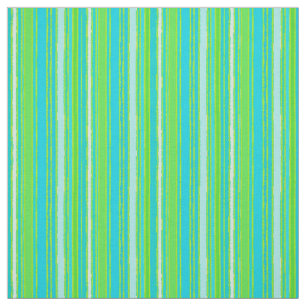Lime Green Aqua Turcos Blue Rand Mönster Tyg